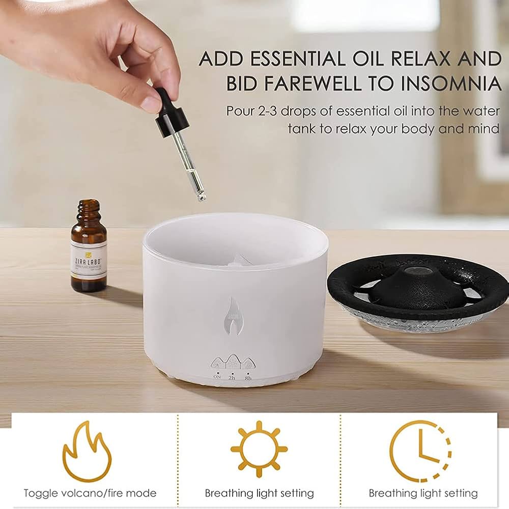 Holdmay diffuseur d'huiles essentielles 360 ML avec Lampe LED.