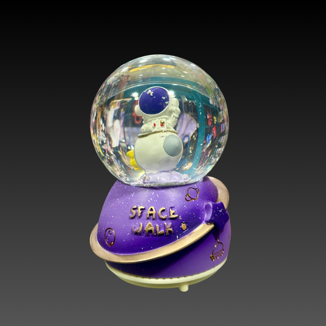 Boule à Neige Musicale et Lumineuse Astronaute - Design "Space Walk".